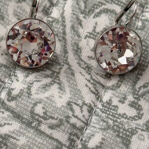 Round Bella Clear Crystal Earrings Made with SWAROVSKI® Crystals